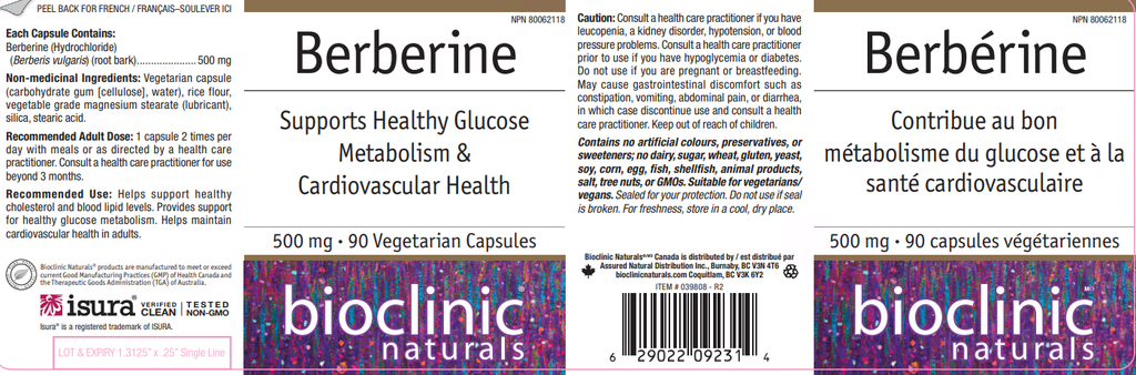BioClinic-Berberine HCl - 90vcaps