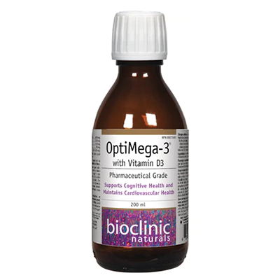 BioClinic-OptiMega-3 with Vitamin D3-Lemon - 200ml